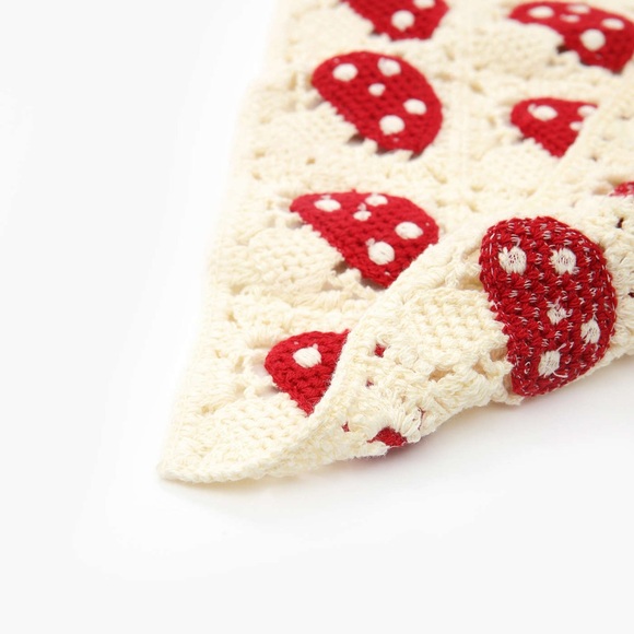 New! Anthropologie-Mushroom Crochet Hair Scarf main image 5